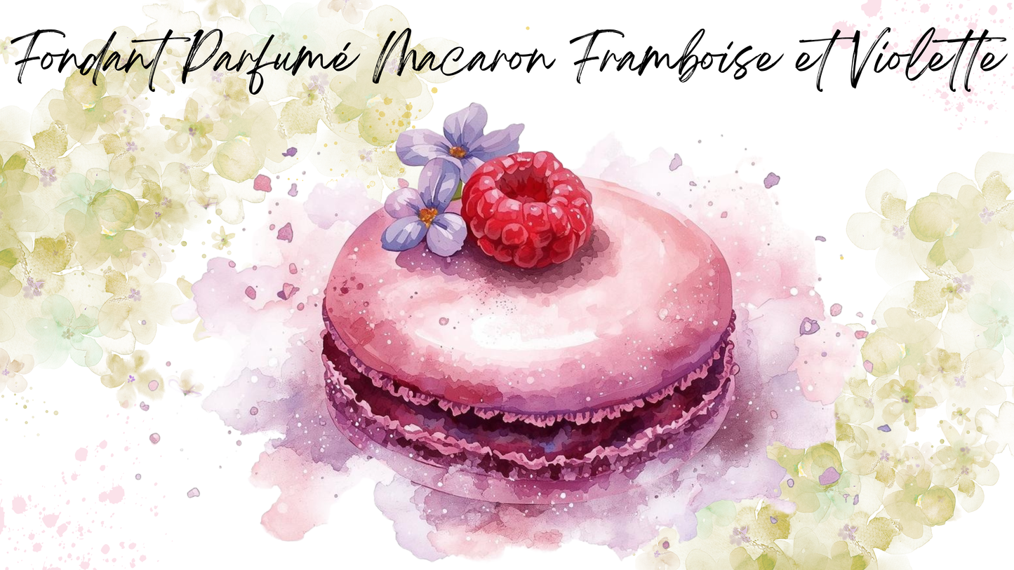 Fondant Parfumé Macaron Framboise et Violette